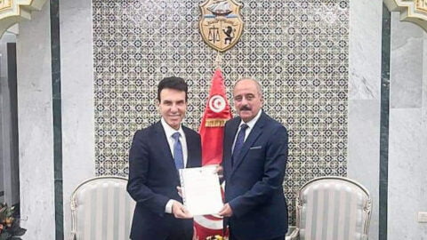 Le ministre des Affaires étrangères reçoit une copie des lettres de créance du nouvel ambassadeur de l’Union européenne en Tunisie