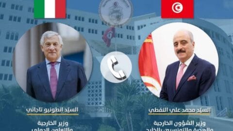 Lors d’un entretien téléphonique entre le ministre des Affaires étrangères et son homologue italien… le soutien de l’Italie à la Tunisie a été confirmé