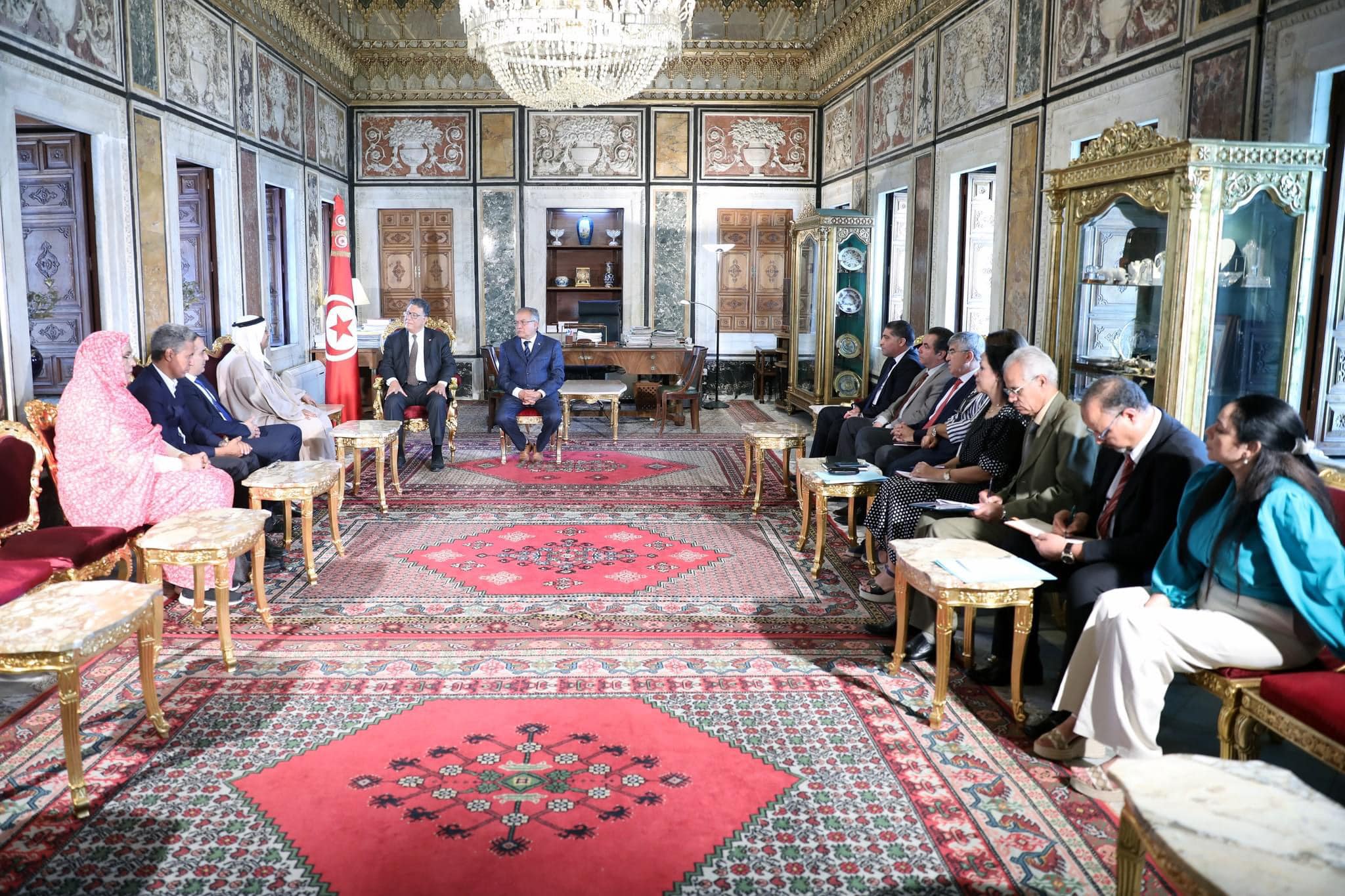 Ibrahim Bouderbala reçoit le président du Parlement arabe